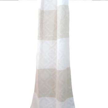 Visillo franjas beige rombos