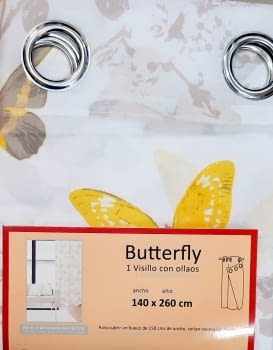 1 Visillo mariposas amarillo - 1