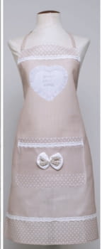 Delantal beige topos