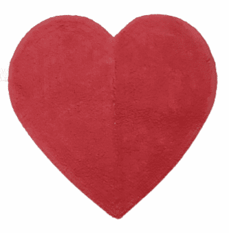 Alfombras corazones rojos 65 x 70