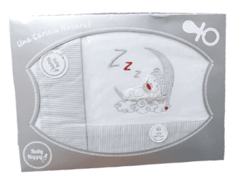 Sábanas franela cuna gris