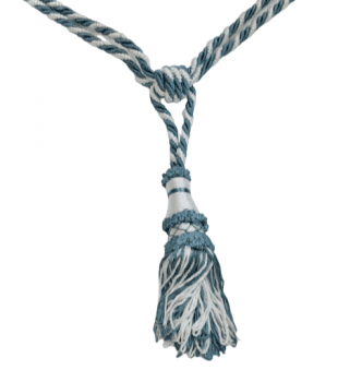 Abrazadera cordón azul y blanco - 2