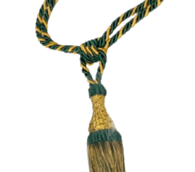 Abrazadera cordón verde oro - 2