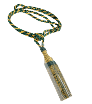 Abrazadera cordón verde oro - 5
