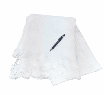 Plaid algodón blanco 120 x 170 cm