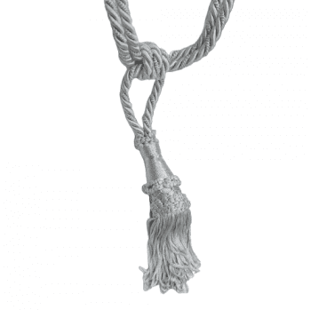 Abrazadera cordón gris plata - 1