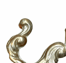Alzapaño latón barroco oro 4 cm - 1